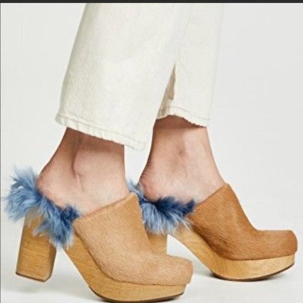 Rachel Comey Dakota Fur Clog Women Size 6.5